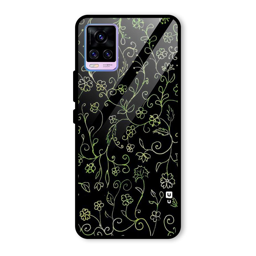 Green Leaves Glass Back Case for Vivo V20 Pro