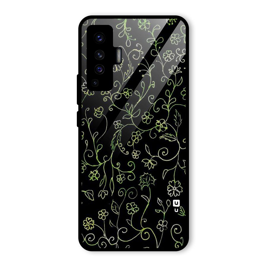 Green Leaves Glass Back Case for Vivo X50