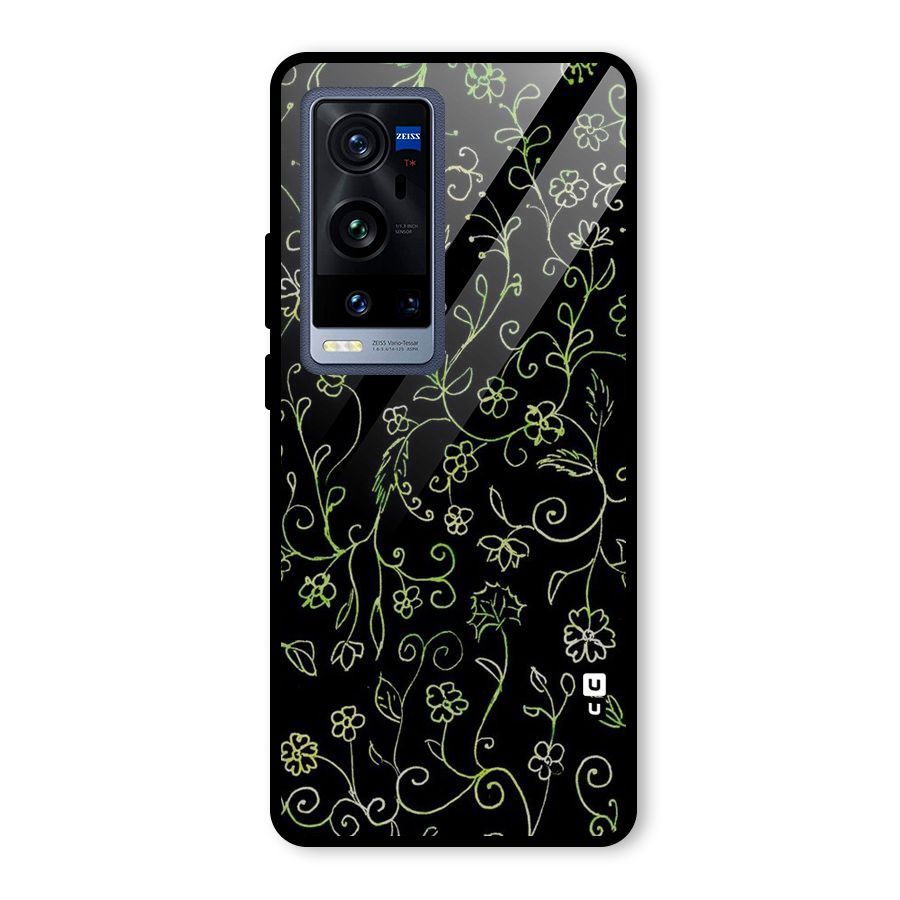 Green Leaves Glass Back Case for Vivo X60 Pro Plus