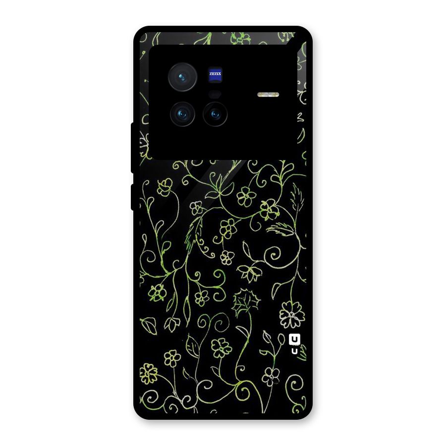 Green Leaves Glass Back Case for Vivo X80