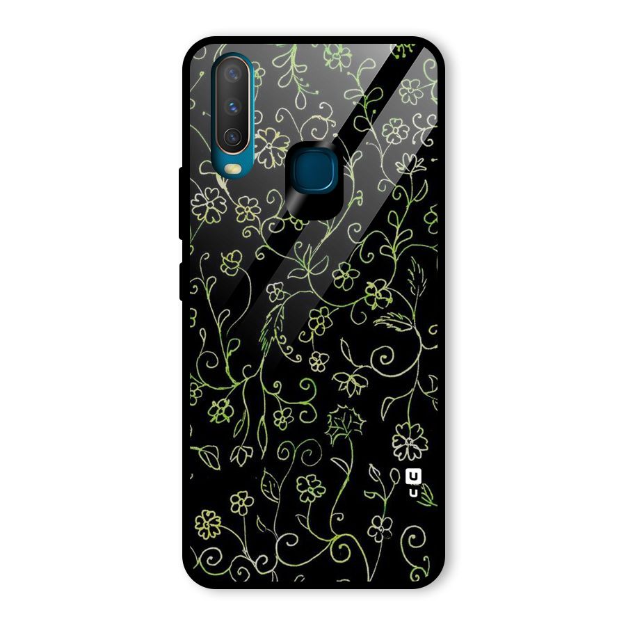 Green Leaves Glass Back Case for Vivo Y17