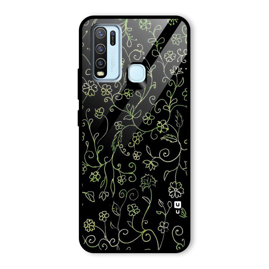 Green Leaves Glass Back Case for Vivo Y30