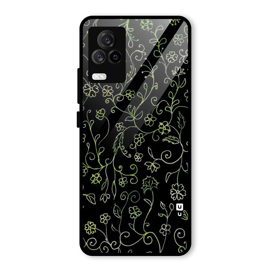 Green Leaves Glass Back Case for Vivo iQOO 7 Legend 5G