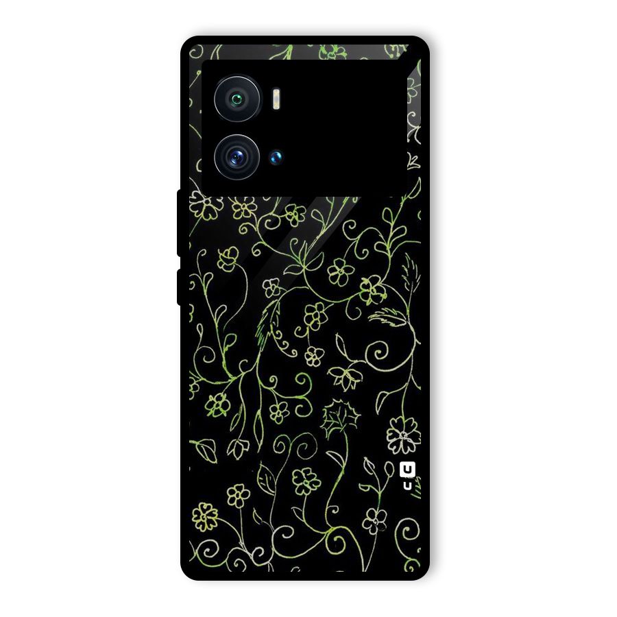 Green Leaves Glass Back Case for Vivo iQOO 9 Pro
