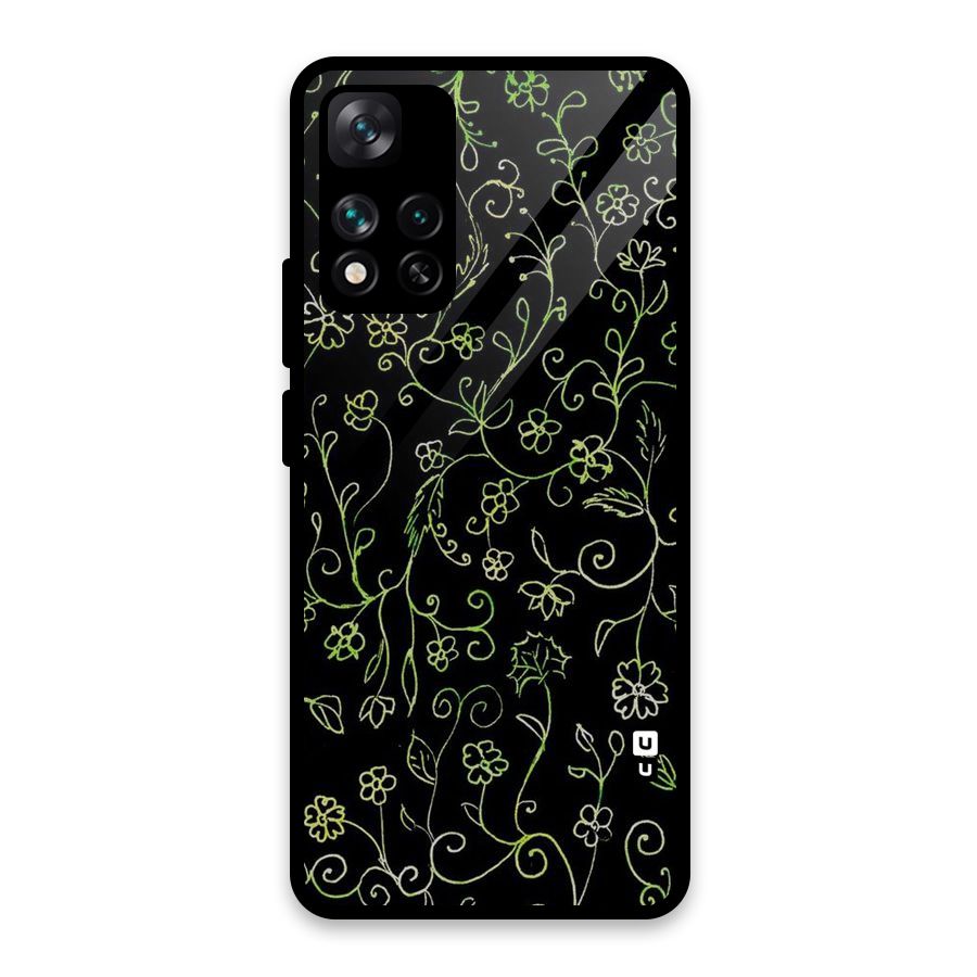 Green Leaves Glass Back Case for Xiaomi 11i HyperCharge 5G
