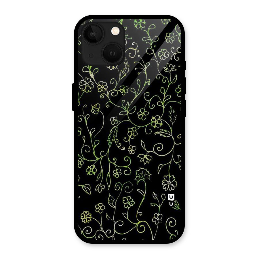 Green Leaves Glass Back Case for iPhone 13