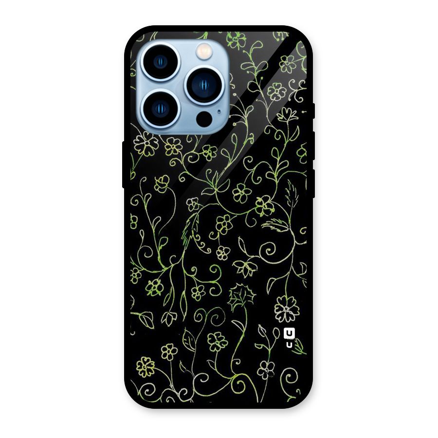 Green Leaves Glass Back Case for iPhone 13 Pro