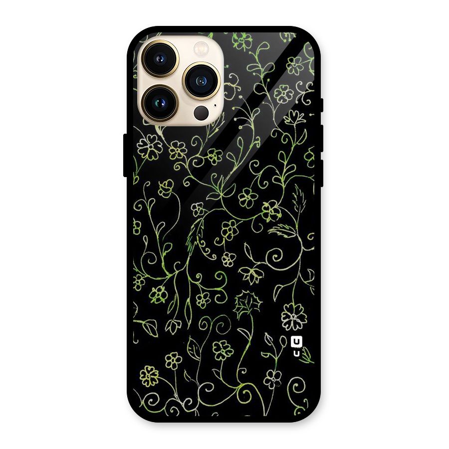 Green Leaves Glass Back Case for iPhone 13 Pro Max
