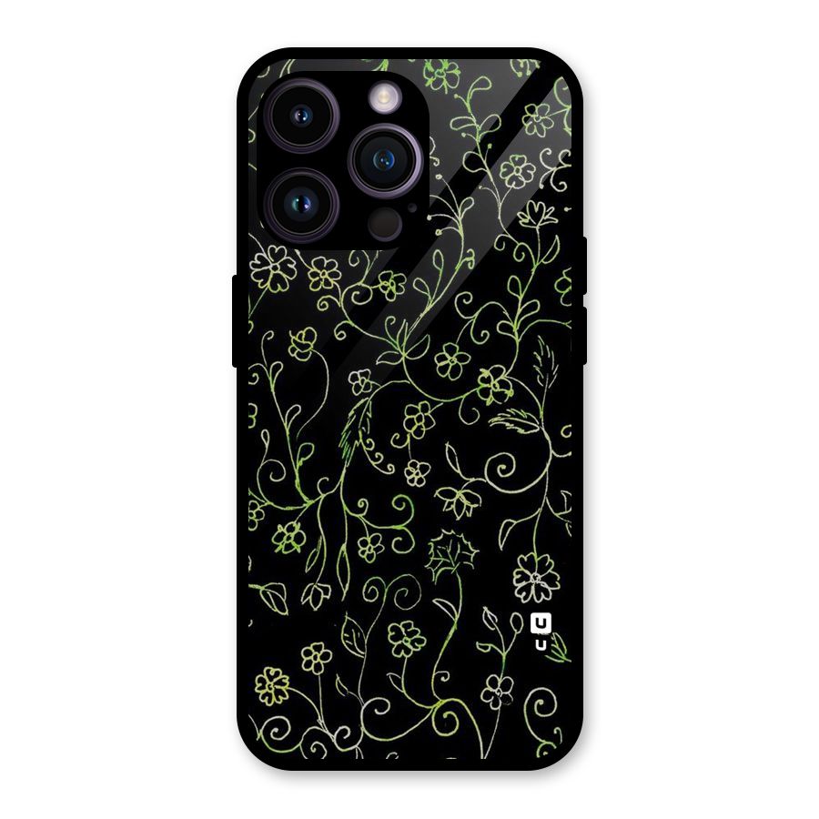 Green Leaves Glass Back Case for iPhone 14 Pro Max
