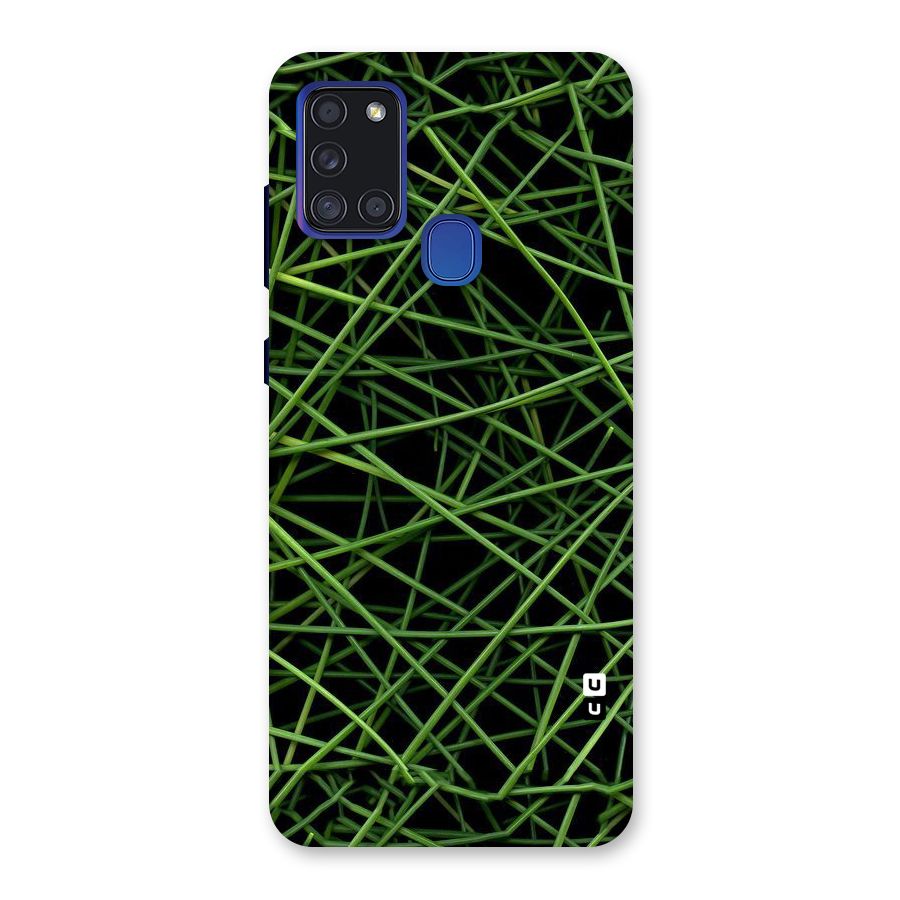 Green Lines Back Case for Galaxy A21s