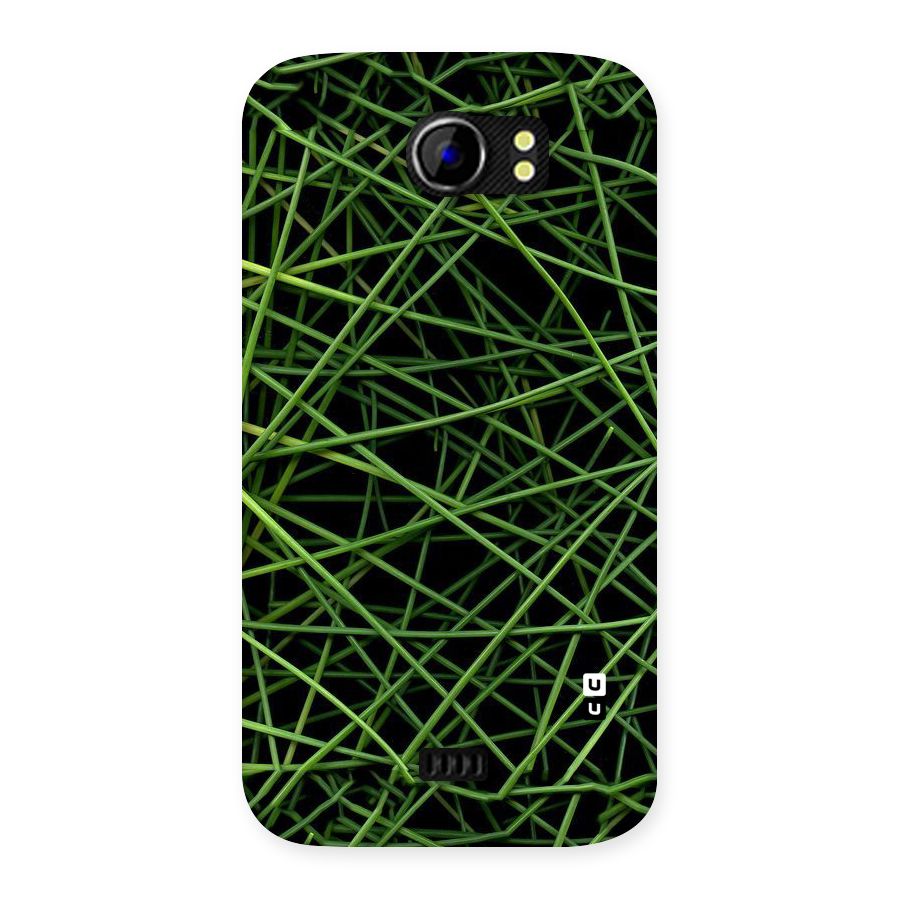 Green Lines Back Case for Micromax Canvas 2 A110