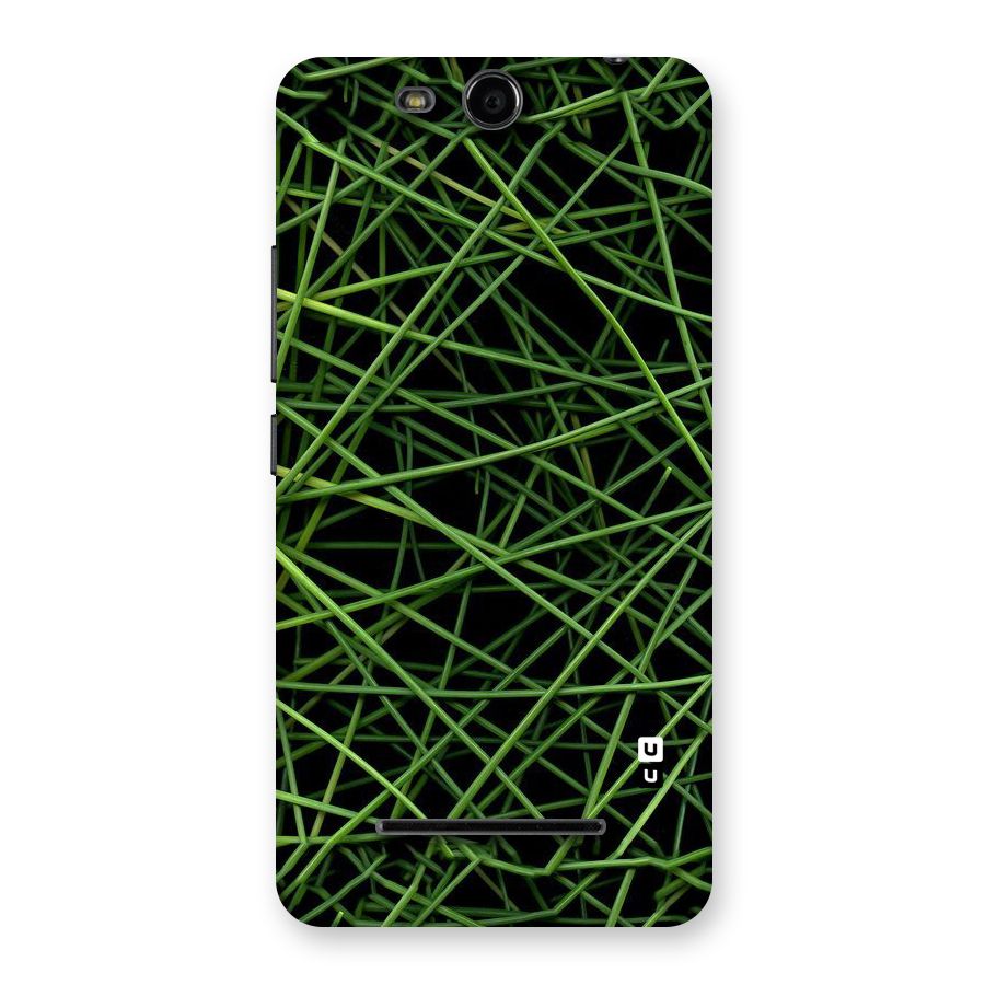 Green Lines Back Case for Micromax Canvas Juice 3 Q392
