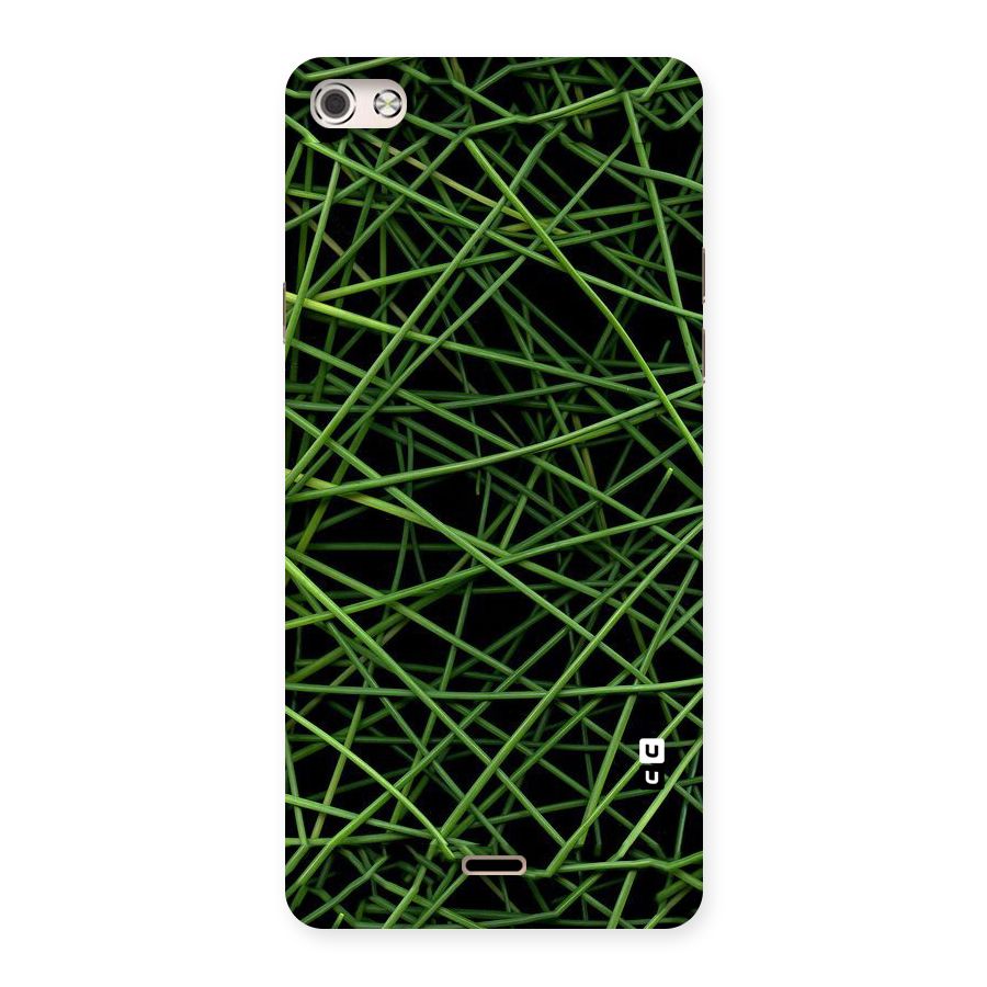 Green Lines Back Case for Micromax Canvas Silver 5