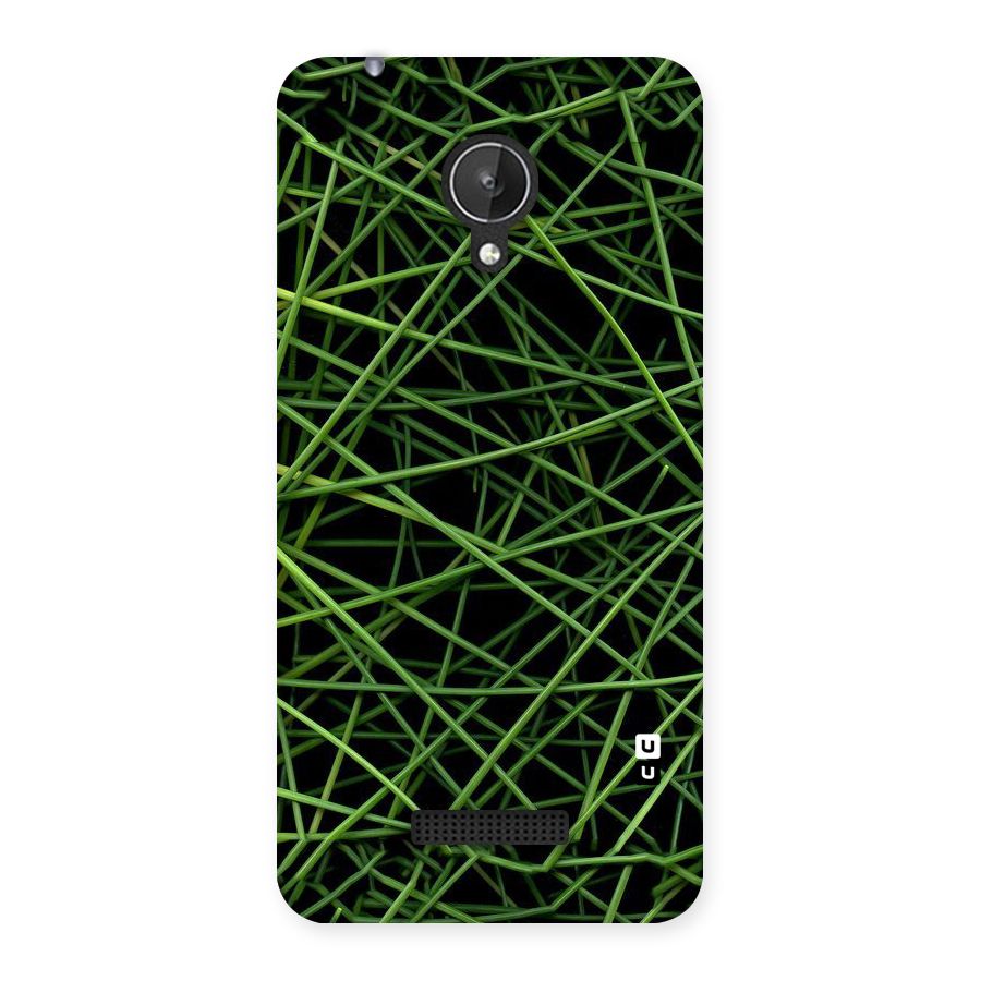 Green Lines Back Case for Micromax Canvas Spark Q380