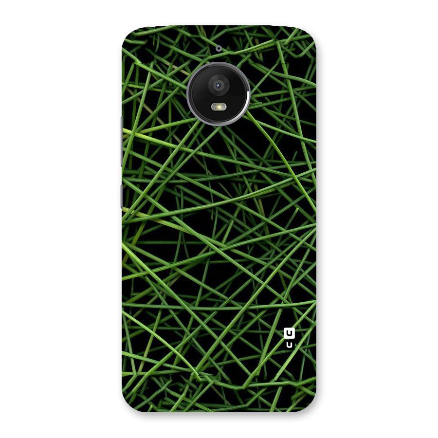 Green Lines Back Case for Moto E4 Plus
