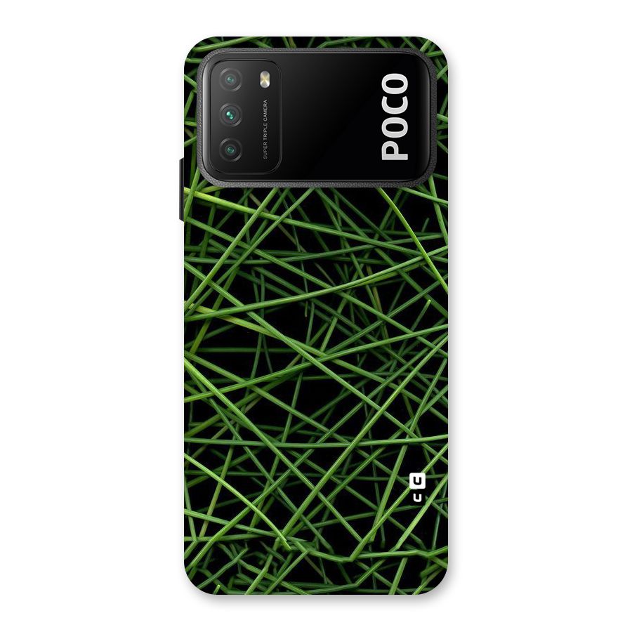 Green Lines Back Case for Poco M3