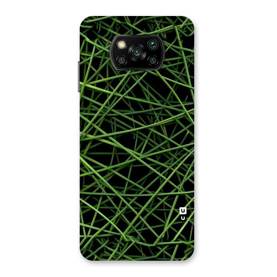 Green Lines Back Case for Poco X3