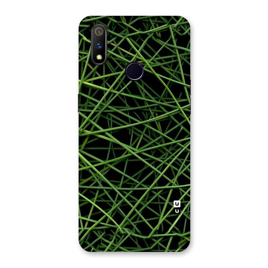 Green Lines Back Case for Realme 3 Pro