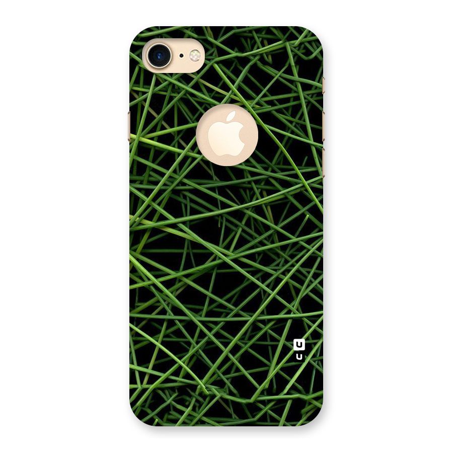 Green Lines Back Case for iPhone 7 Logo Cut