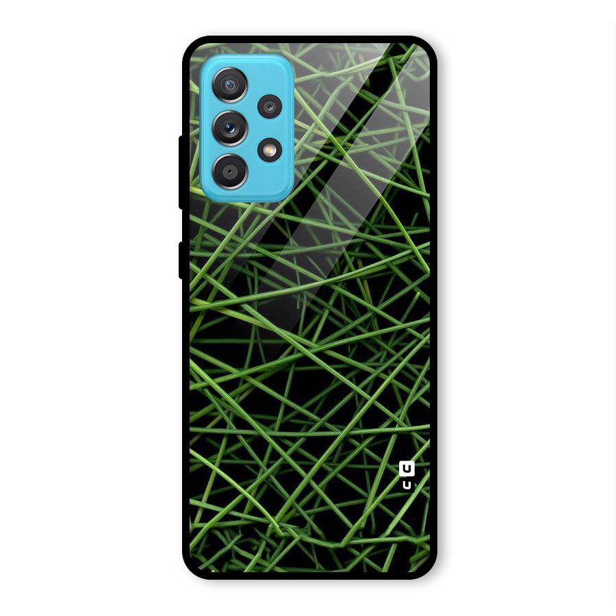 Green Lines Glass Back Case for Galaxy A52
