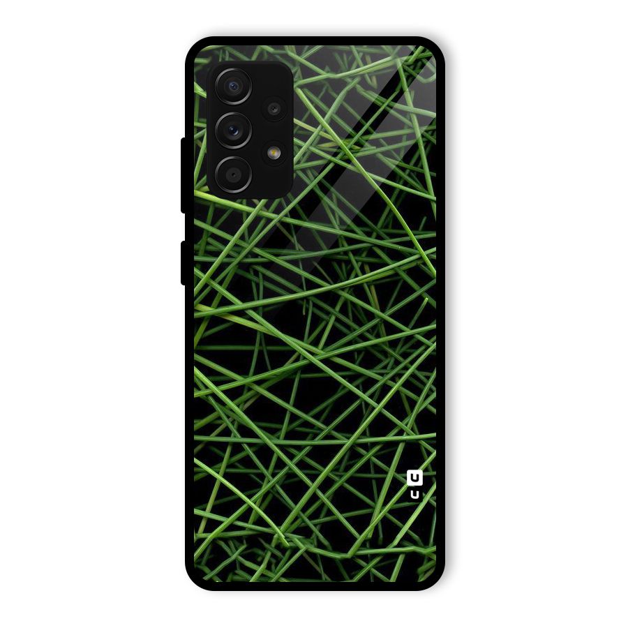 Green Lines Glass Back Case for Galaxy A53 5G