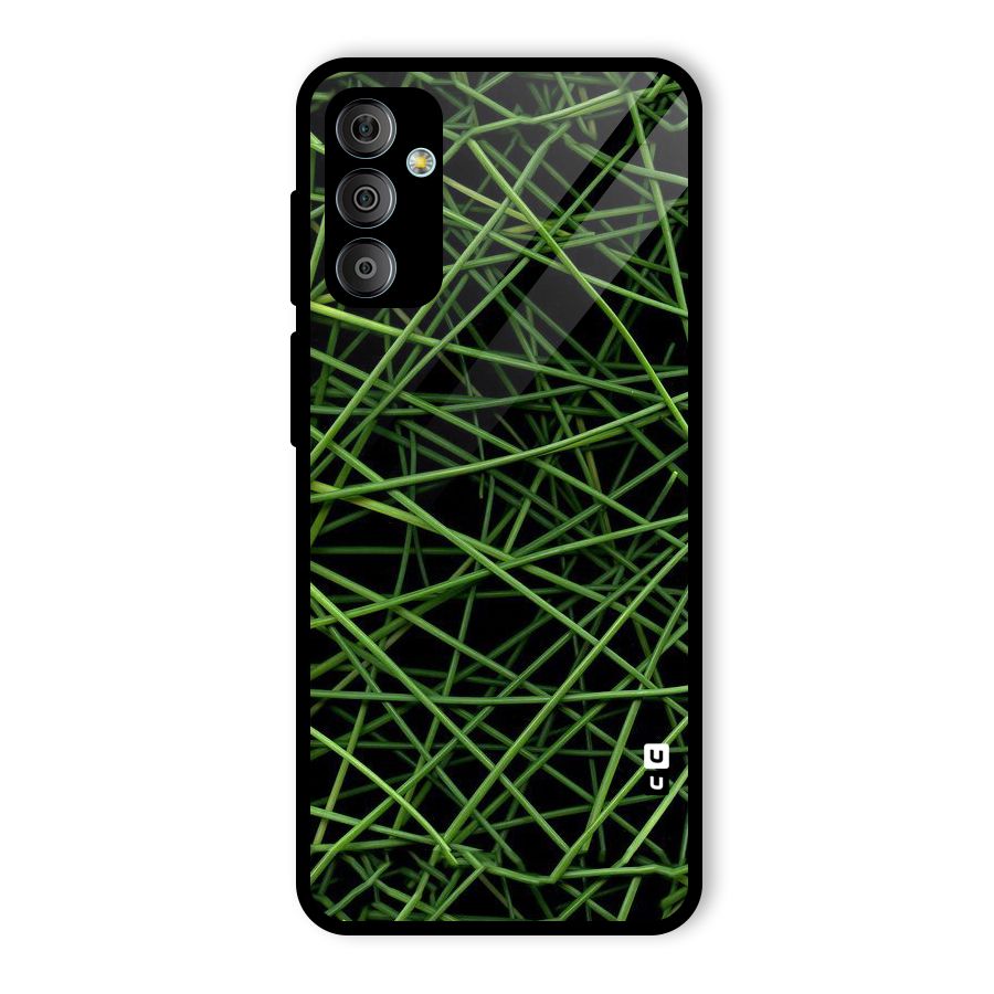 Green Lines Glass Back Case for Galaxy F23