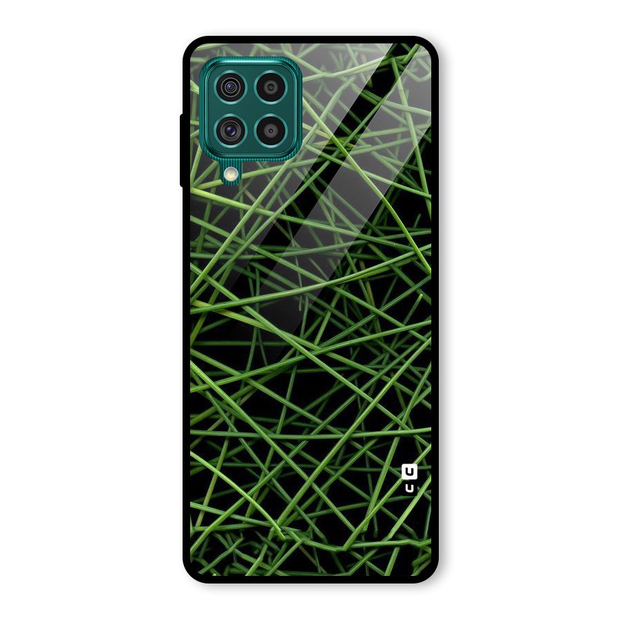 Green Lines Glass Back Case for Galaxy F62