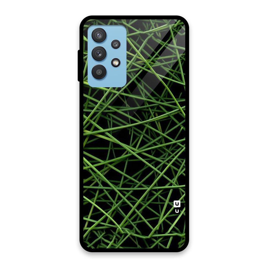 Green Lines Glass Back Case for Galaxy M32 5G