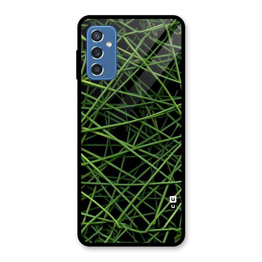 Green Lines Glass Back Case for Galaxy M52 5G
