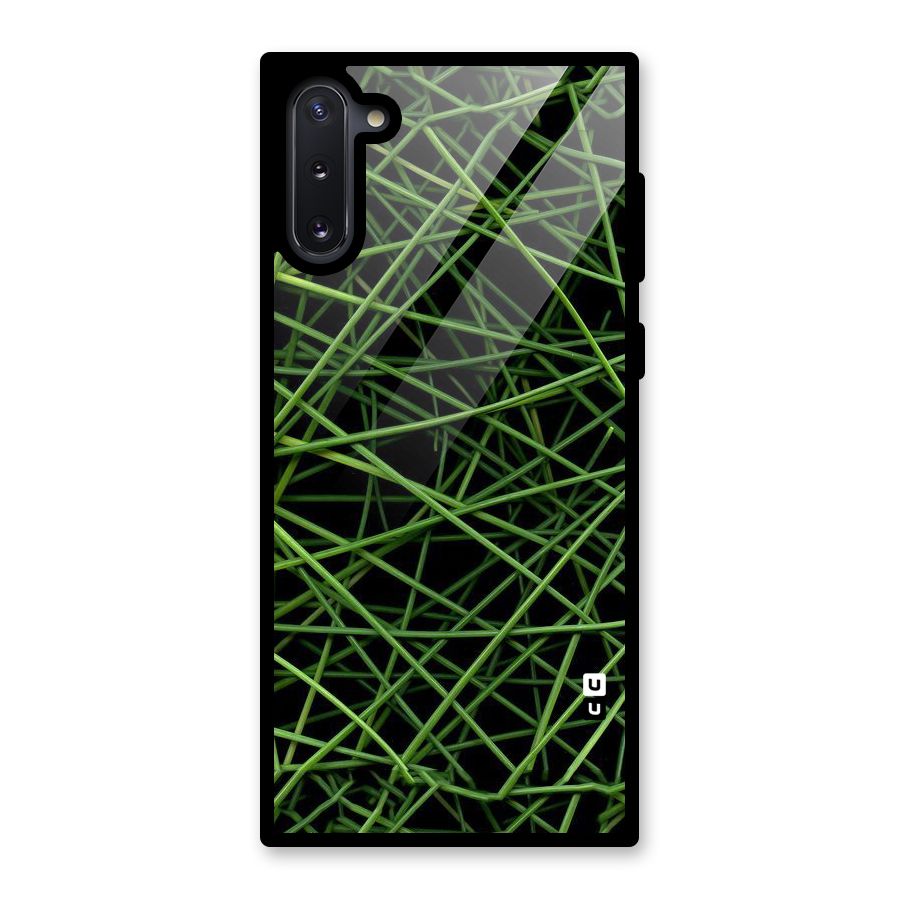 Green Lines Glass Back Case for Galaxy Note 10