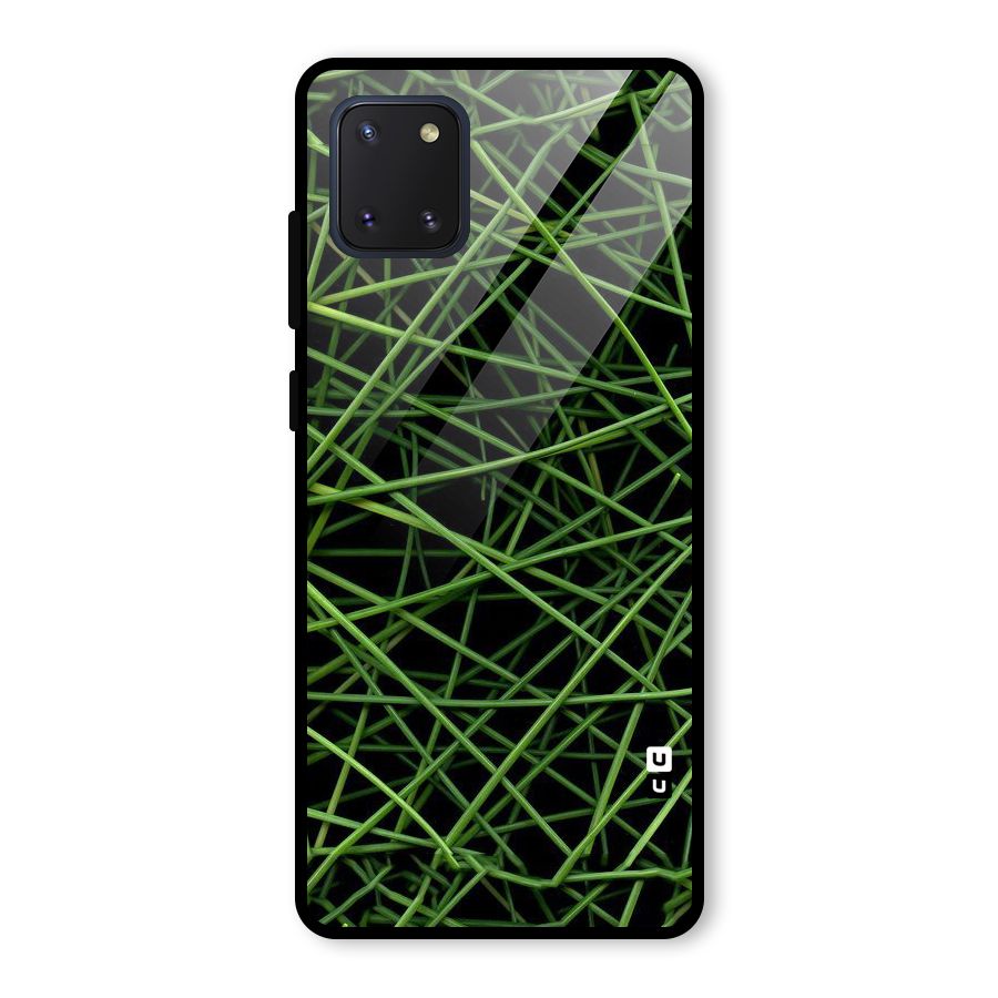 Green Lines Glass Back Case for Galaxy Note 10 Lite