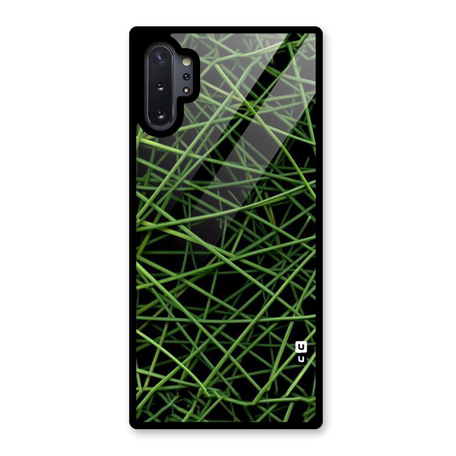 Green Lines Glass Back Case for Galaxy Note 10 Plus