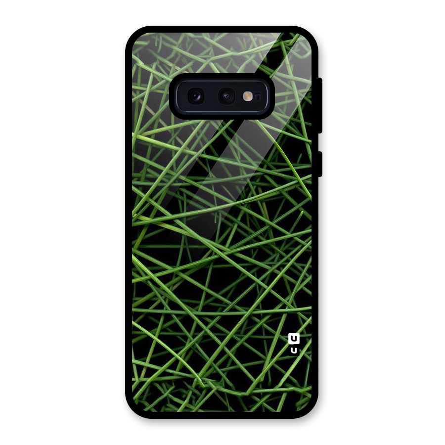 Green Lines Glass Back Case for Galaxy S10e