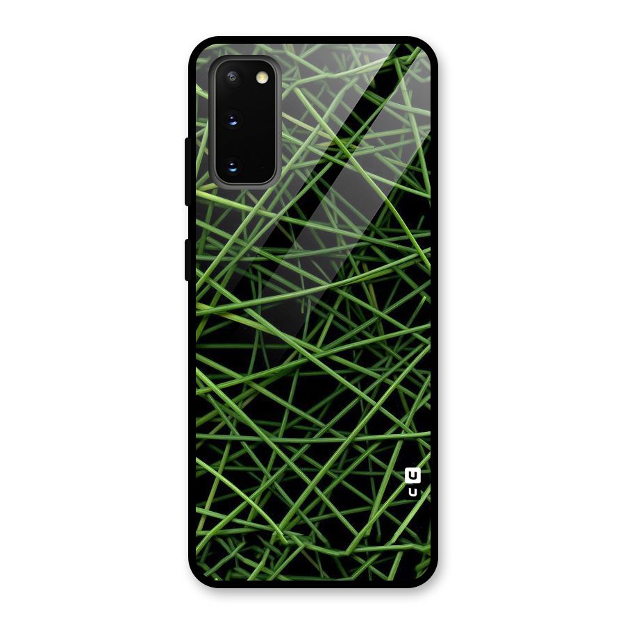 Green Lines Glass Back Case for Galaxy S20