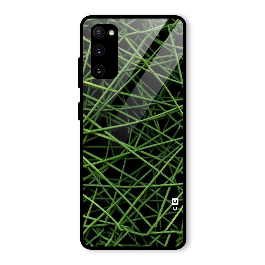 Green Lines Glass Back Case for Galaxy S20 FE 5G