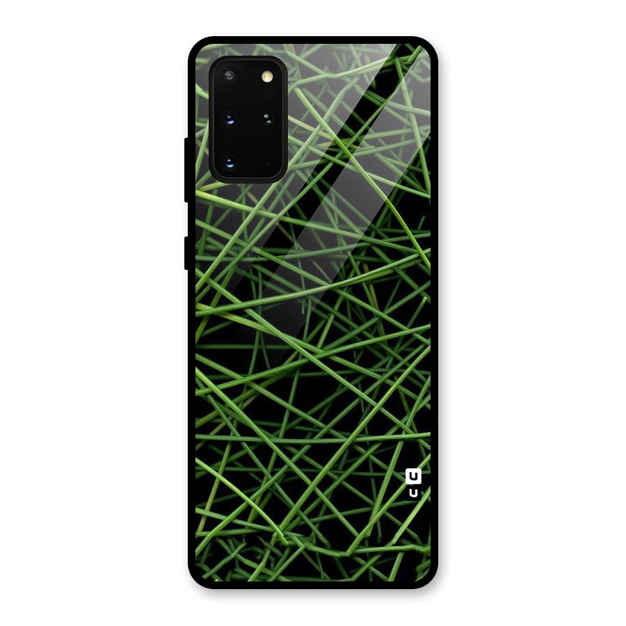 Green Lines Glass Back Case for Galaxy S20 Plus