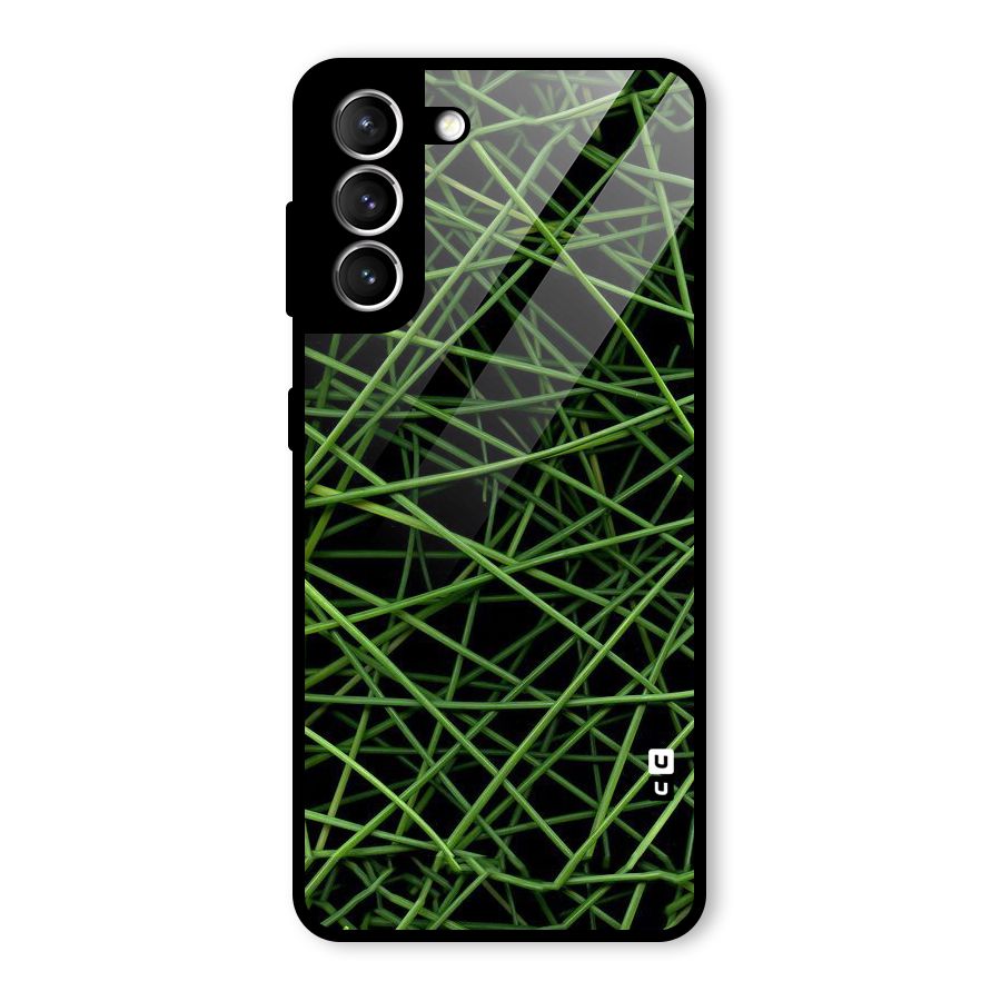 Green Lines Glass Back Case for Galaxy S21 5G