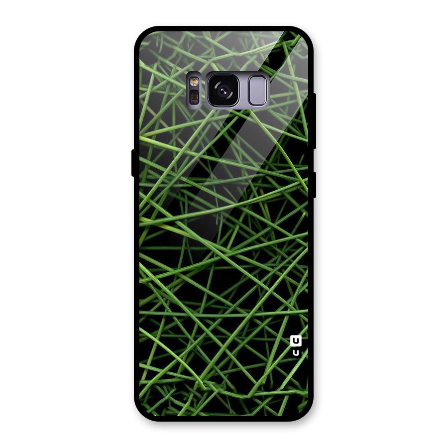Green Lines Glass Back Case for Galaxy S8