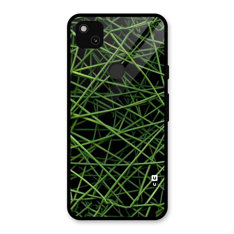 Green Lines Glass Back Case for Google Pixel 4a