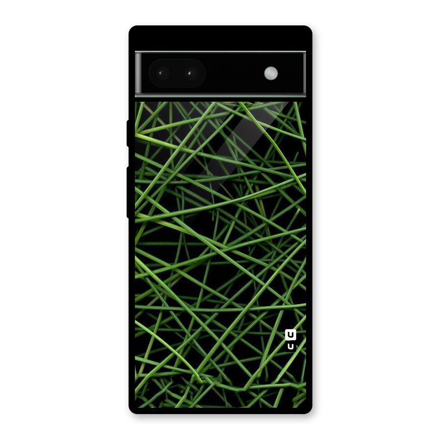 Green Lines Glass Back Case for Google Pixel 6a