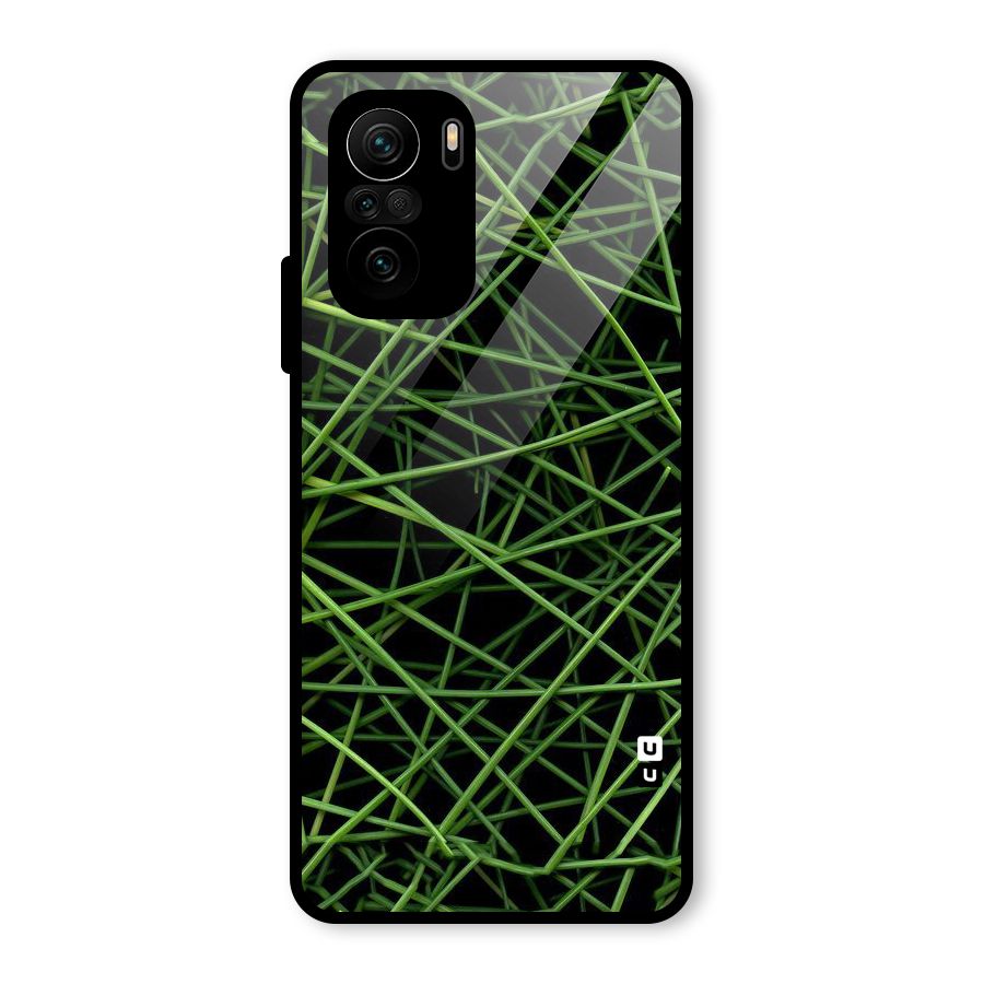 Green Lines Glass Back Case for Mi 11X Pro