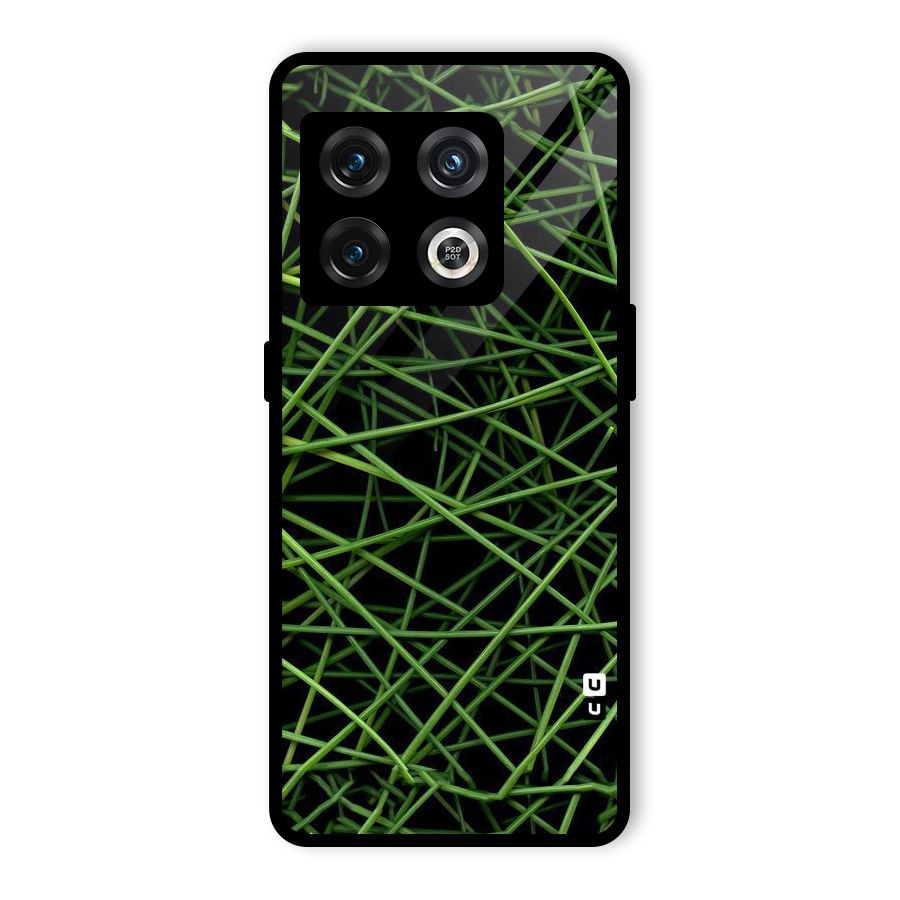 Green Lines Glass Back Case for OnePlus 10 Pro 5G