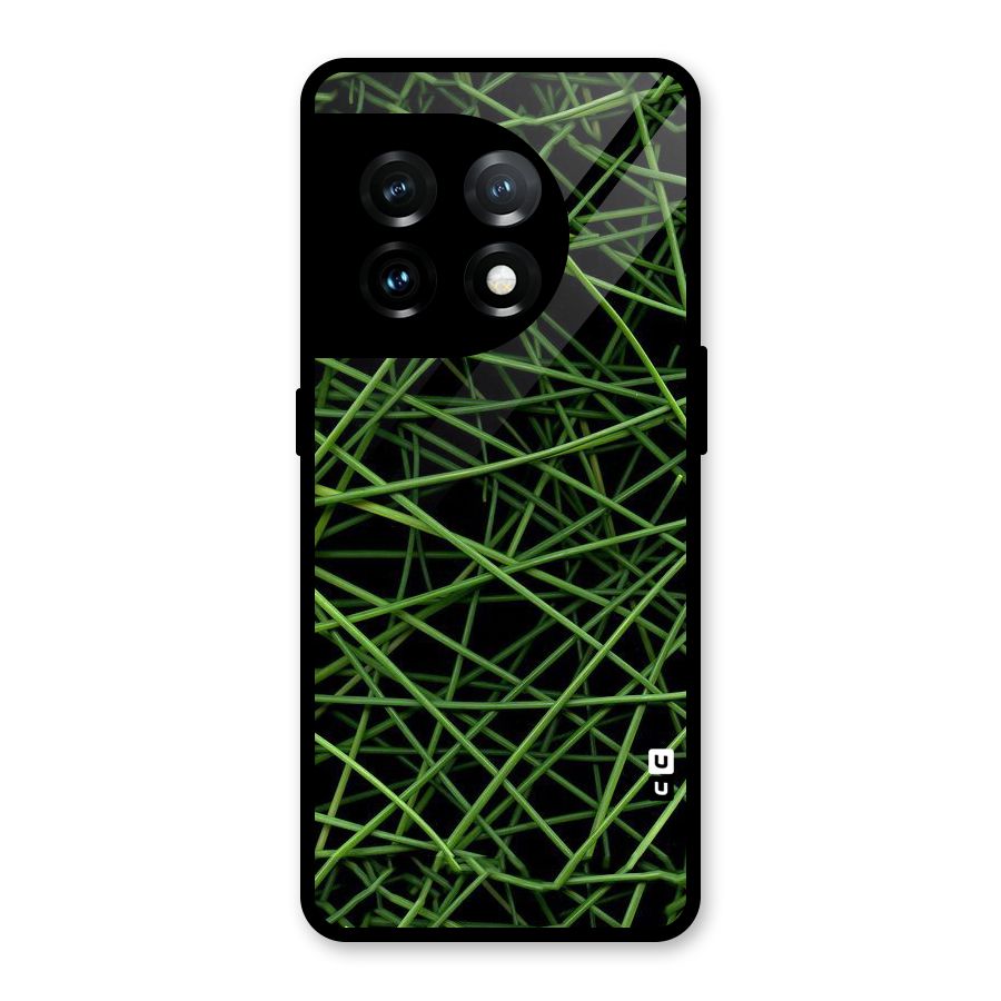 Green Lines Glass Back Case for OnePlus 11