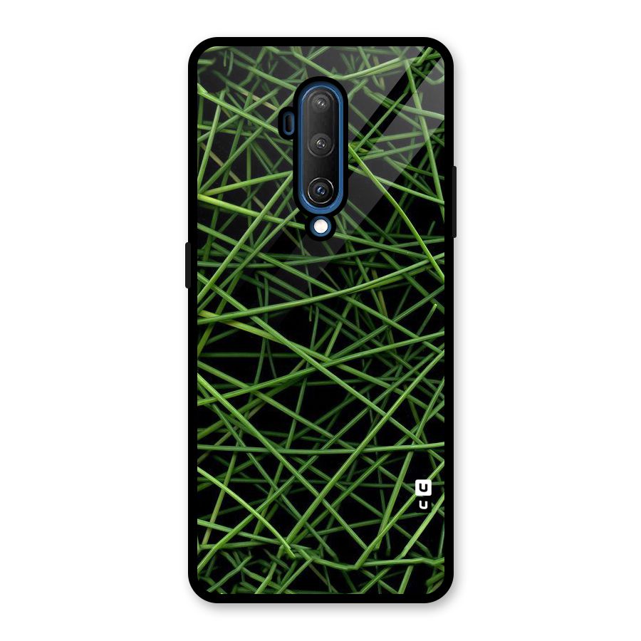 Green Lines Glass Back Case for OnePlus 7T Pro