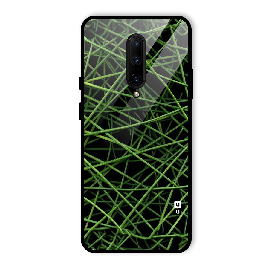Green Lines Glass Back Case for OnePlus 7 Pro