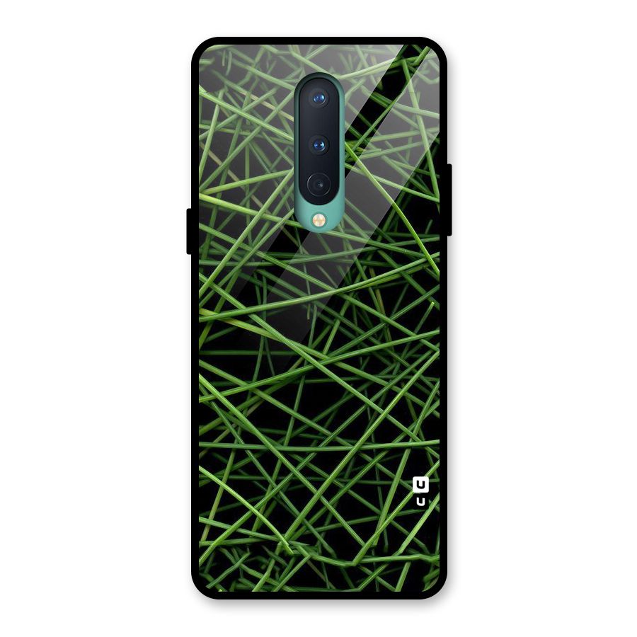 Green Lines Glass Back Case for OnePlus 8