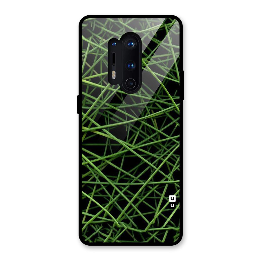 Green Lines Glass Back Case for OnePlus 8 Pro