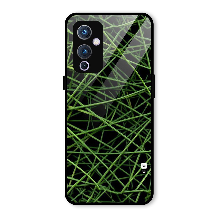 Green Lines Glass Back Case for OnePlus 9