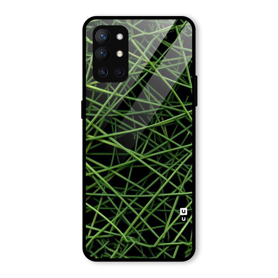 Green Lines Glass Back Case for OnePlus 9R