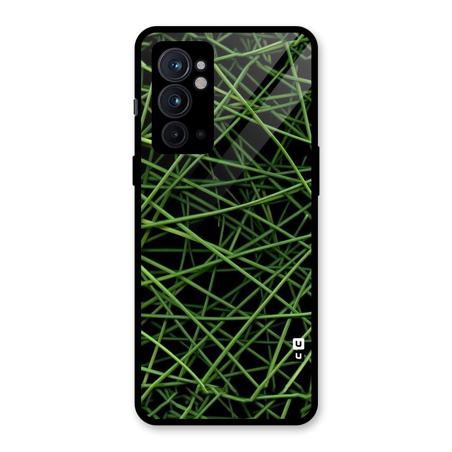 Green Lines Glass Back Case for OnePlus 9RT 5G